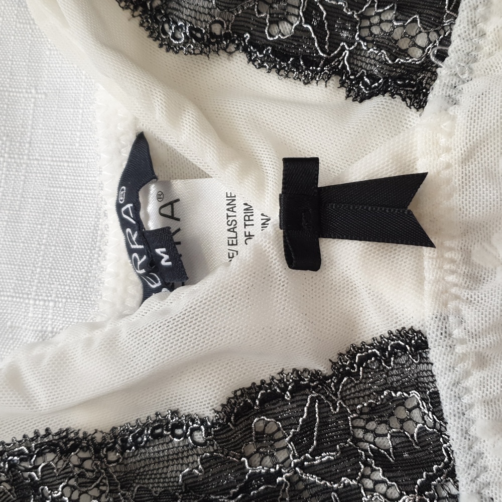 Serra sheer cream chemise Size M - Picture 2 of 10